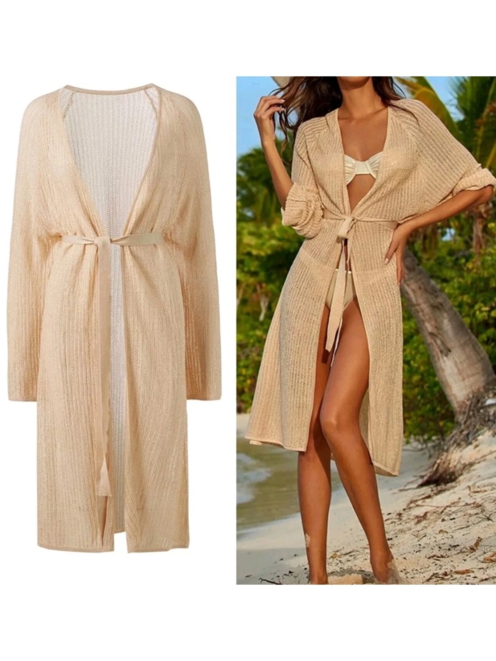 Melissa Odabash Gold swim beach coverup ($276)
